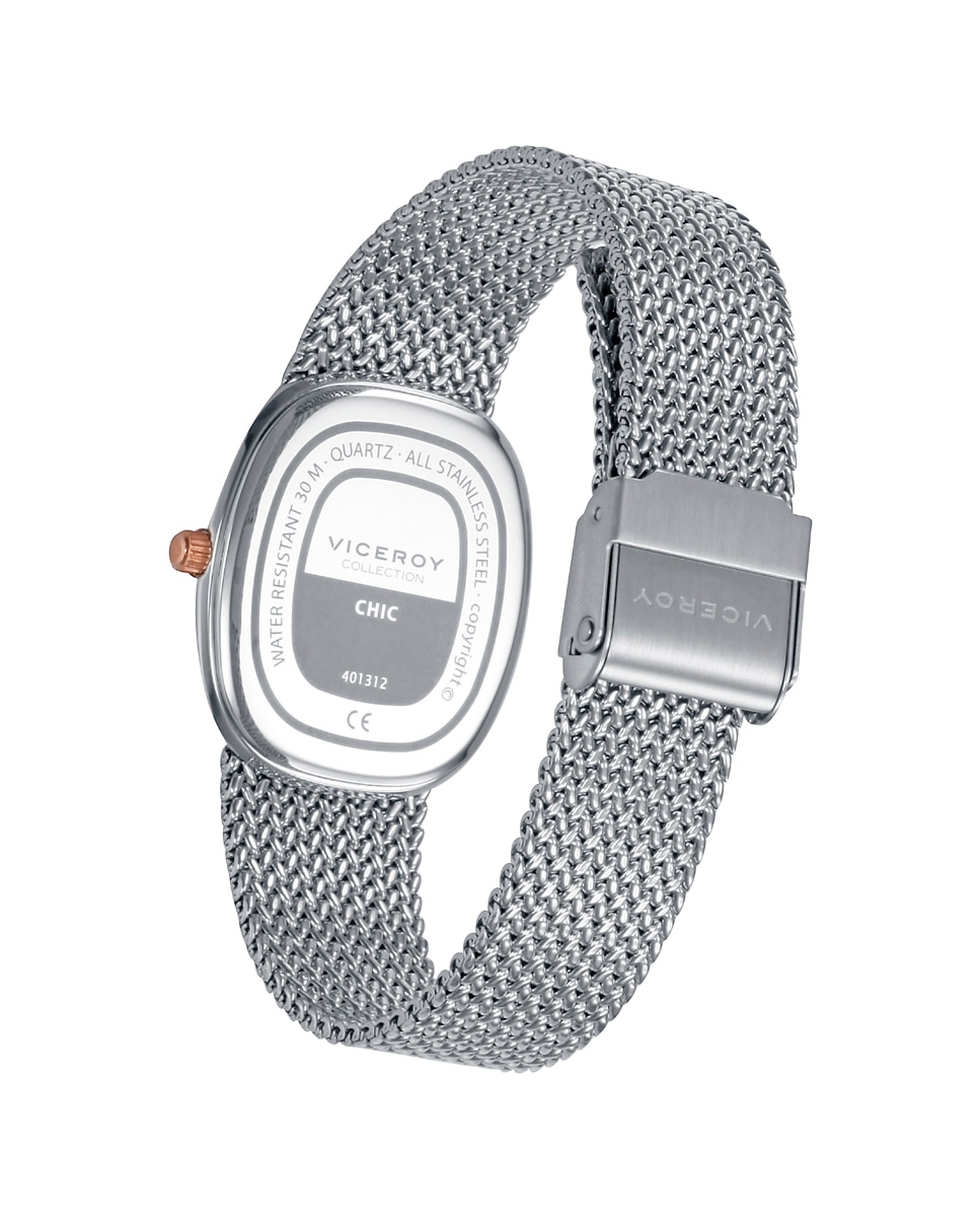 Reloj analógico de mujer con caja y malla milanesa de acero - Viceroy - Plateado Plateado-2