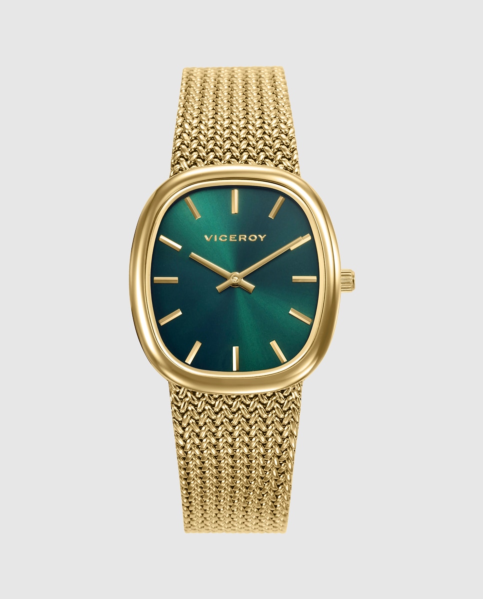 Imagen 1 de Reloj analógico de mujer con caja y malla milanesa de acero ip - Viceroy - Dorado Dorado
