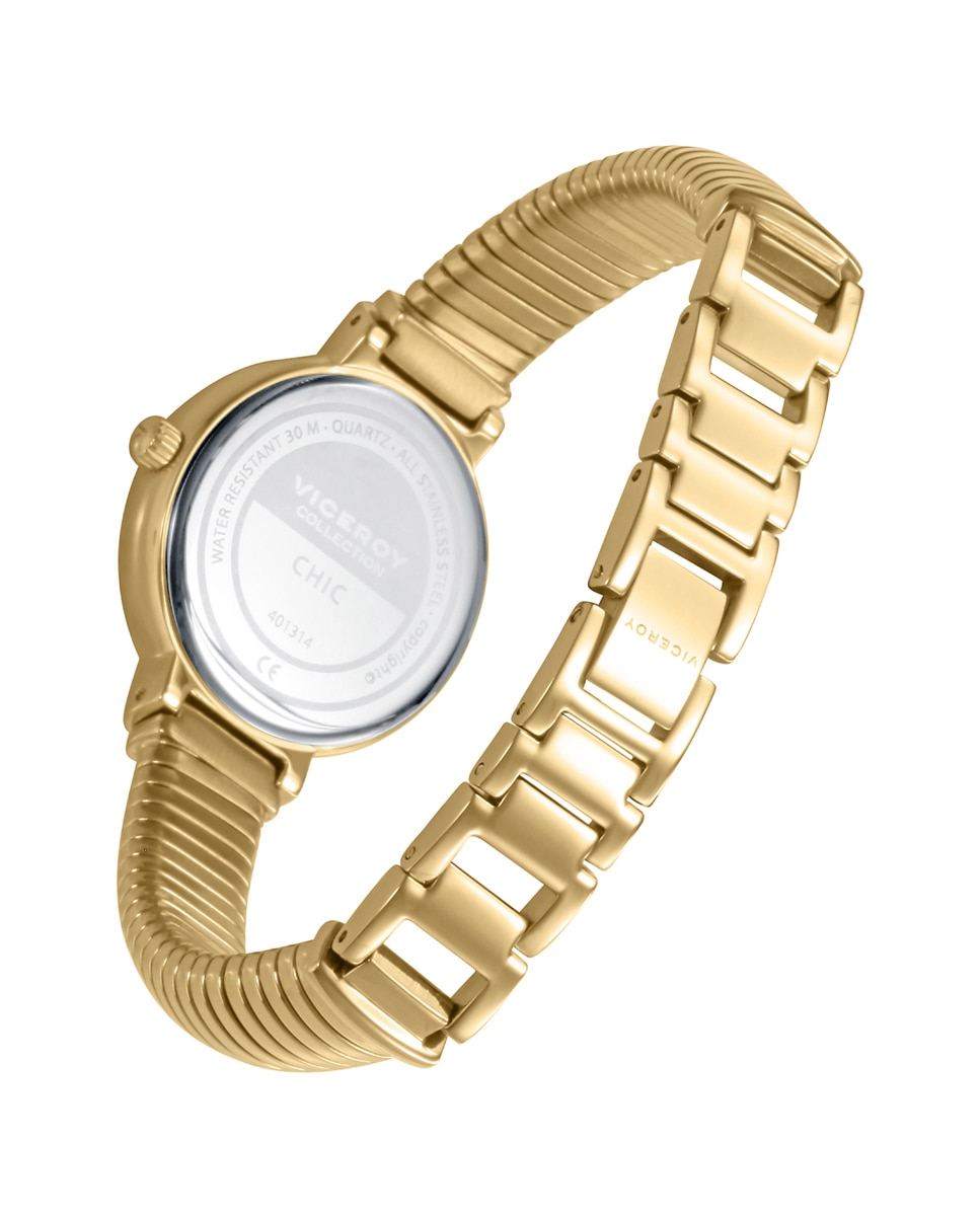 Reloj analógico de mujer con caja y brazalete de acero ip - Viceroy - Dorado Dorado-2