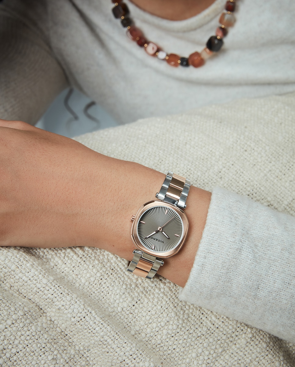 Reloj analógico de mujer con caja bitono de acero e ip rosa y brazalete bitono en acero e ip rosa - Viceroy - Gris / Rosa Gris / Rosa-3