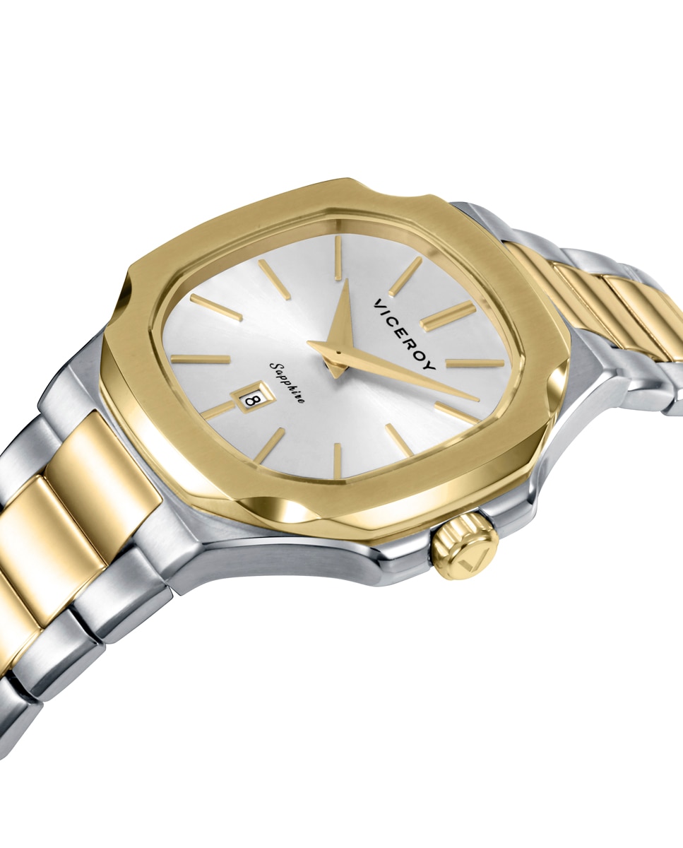 Reloj analógico de mujer colección laura escanes con caja y brazalete bitono de acero e ip dorado Dorado Viceroy Dorado-3