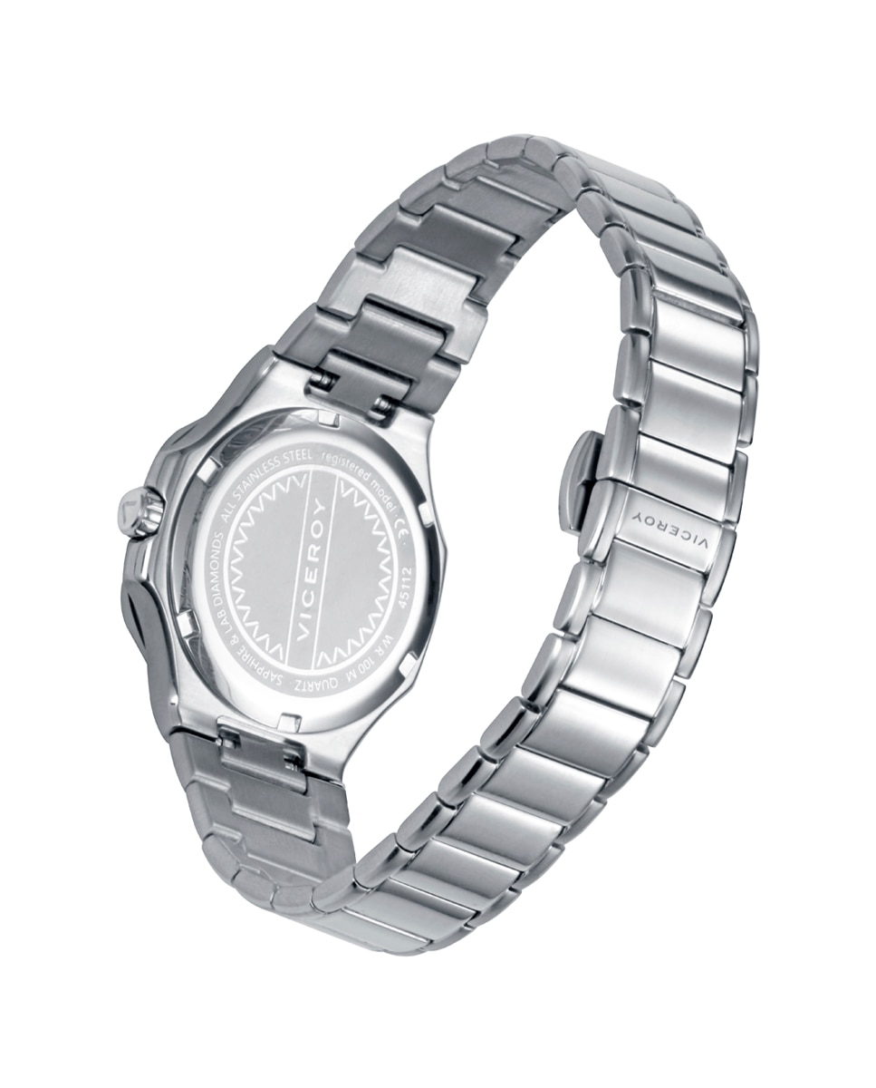Reloj analógico de mujer colección laura escanes con caja de acero y 6 brillantes creados en bisel - Viceroy - Plateado Plateado-2