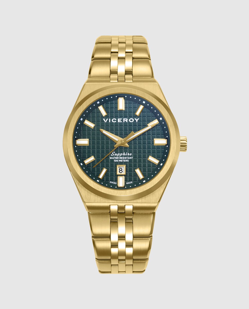 Reloj analógico de mujer con caja y brazalete de acero ip - Viceroy - Dorado Dorado-1