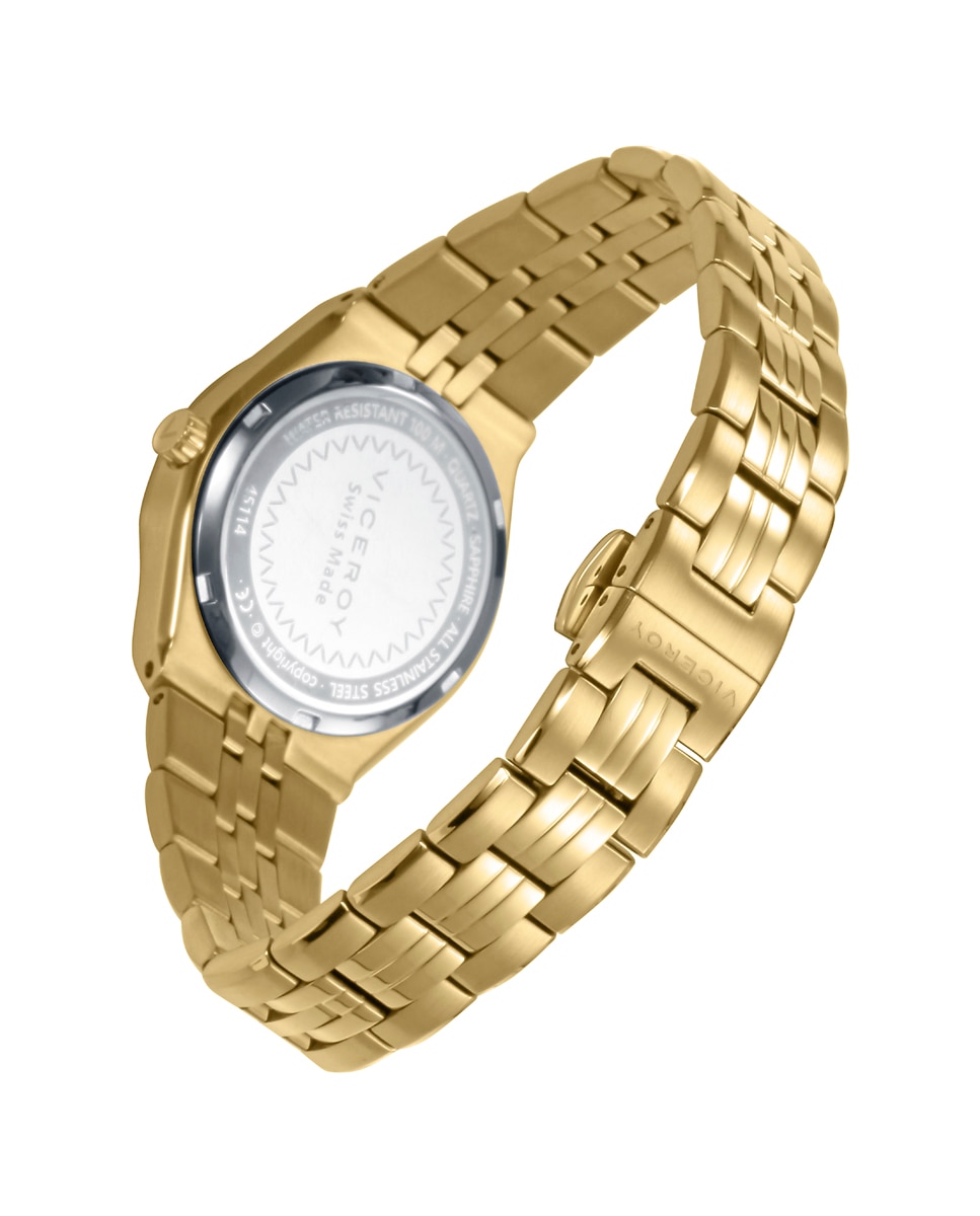 Reloj analógico de mujer con caja y brazalete de acero ip - Viceroy - Dorado Dorado-2