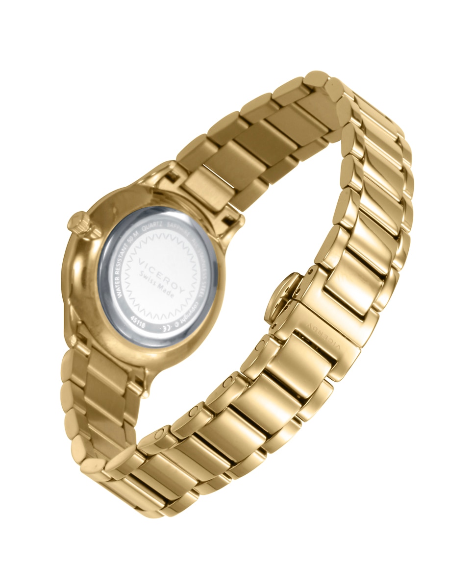 Reloj analógico de mujer con caja y brazalete de acero ip - Viceroy - Dorado Dorado-2