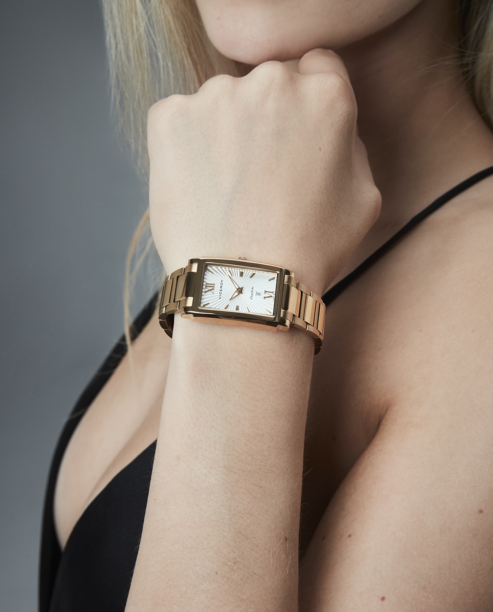 Reloj analógico de mujer con caja y brazalete de acero e ip - Viceroy - Dorado Dorado-4