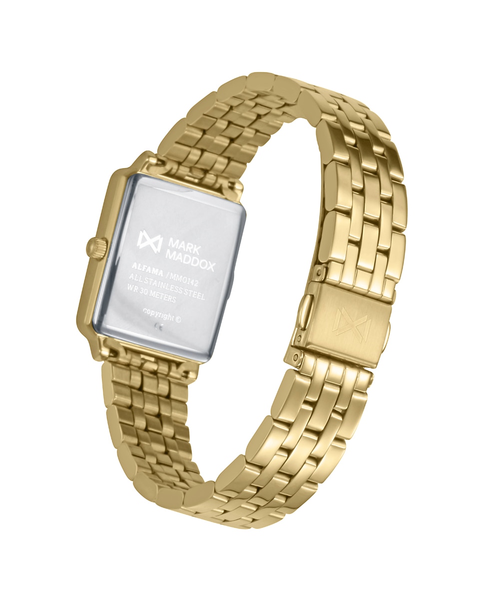 Imagen 2 de Reloj analógico de mujer con caja y brazalete de acero ip - Mark Maddox - Dorado Dorado