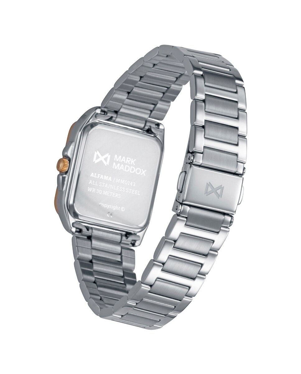 Imagen 2 de Reloj analógico de mujer caja bitono de acero e ip dorado y brazalete de acero - Mark Maddox - Plateado Plateado