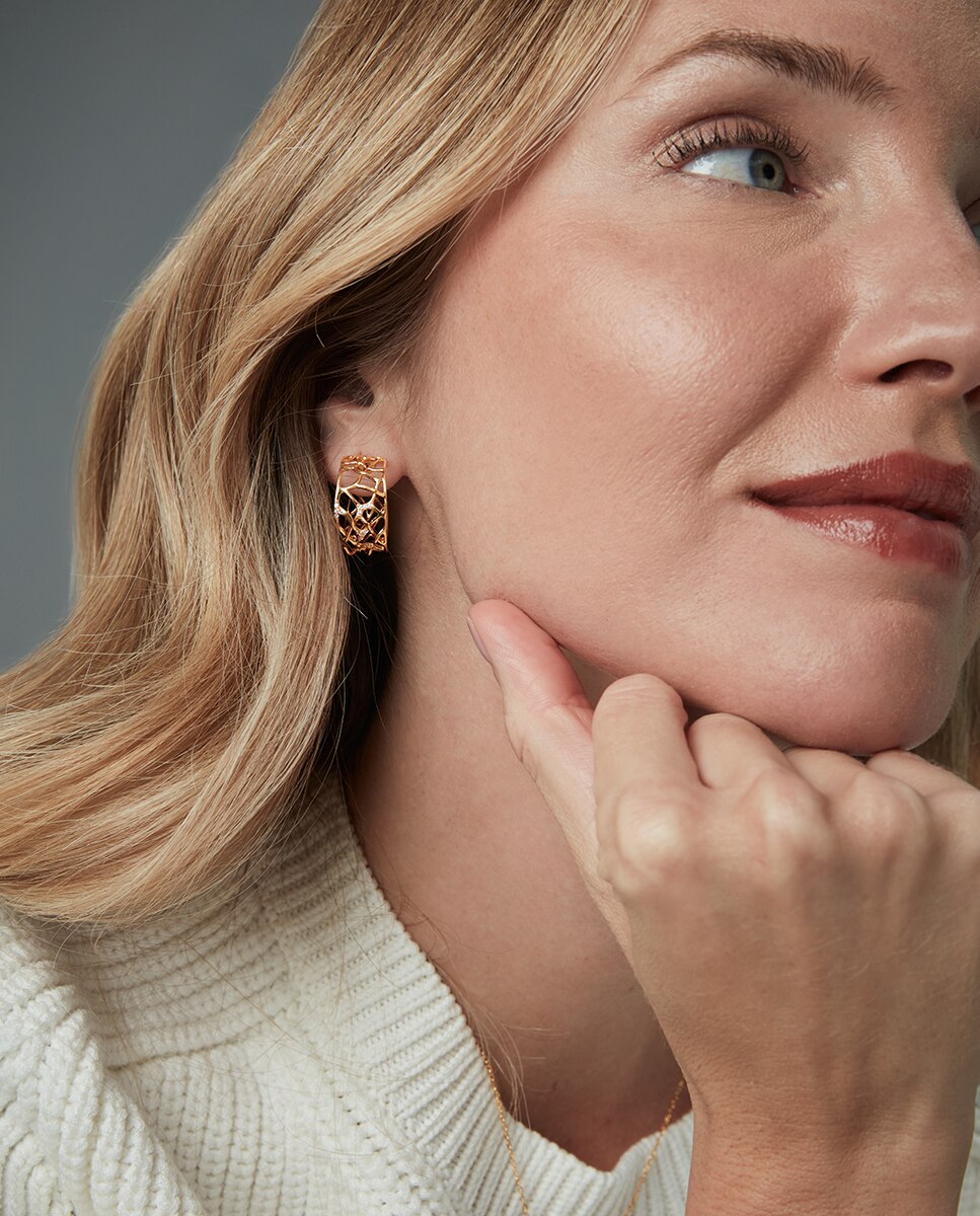 Pendientes de mujer elegant de plata de primera ley con baño de oro - Viceroy - Dorado Dorado-3