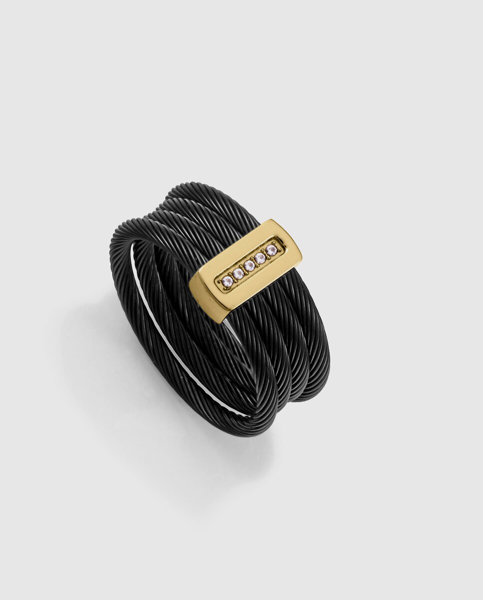 Anillo de mujer chic de acero ip negro y dorado múltiples cables unidos - Viceroy - Multicolor Multicolor-1