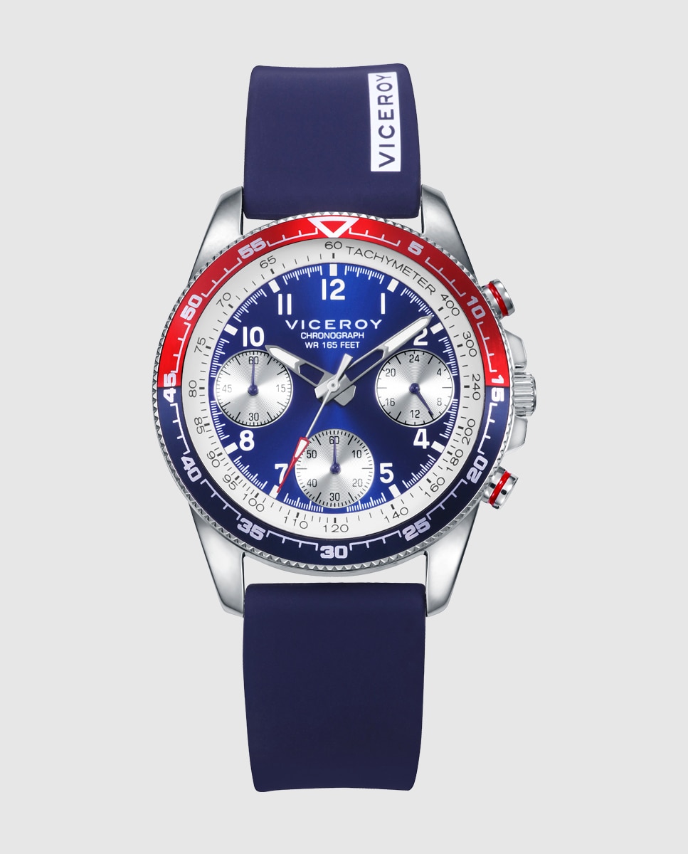 Reloj de niño caja de acero y correa de silicona azul con pulsera de regalo - Viceroy - Azul marino Azul marino-1