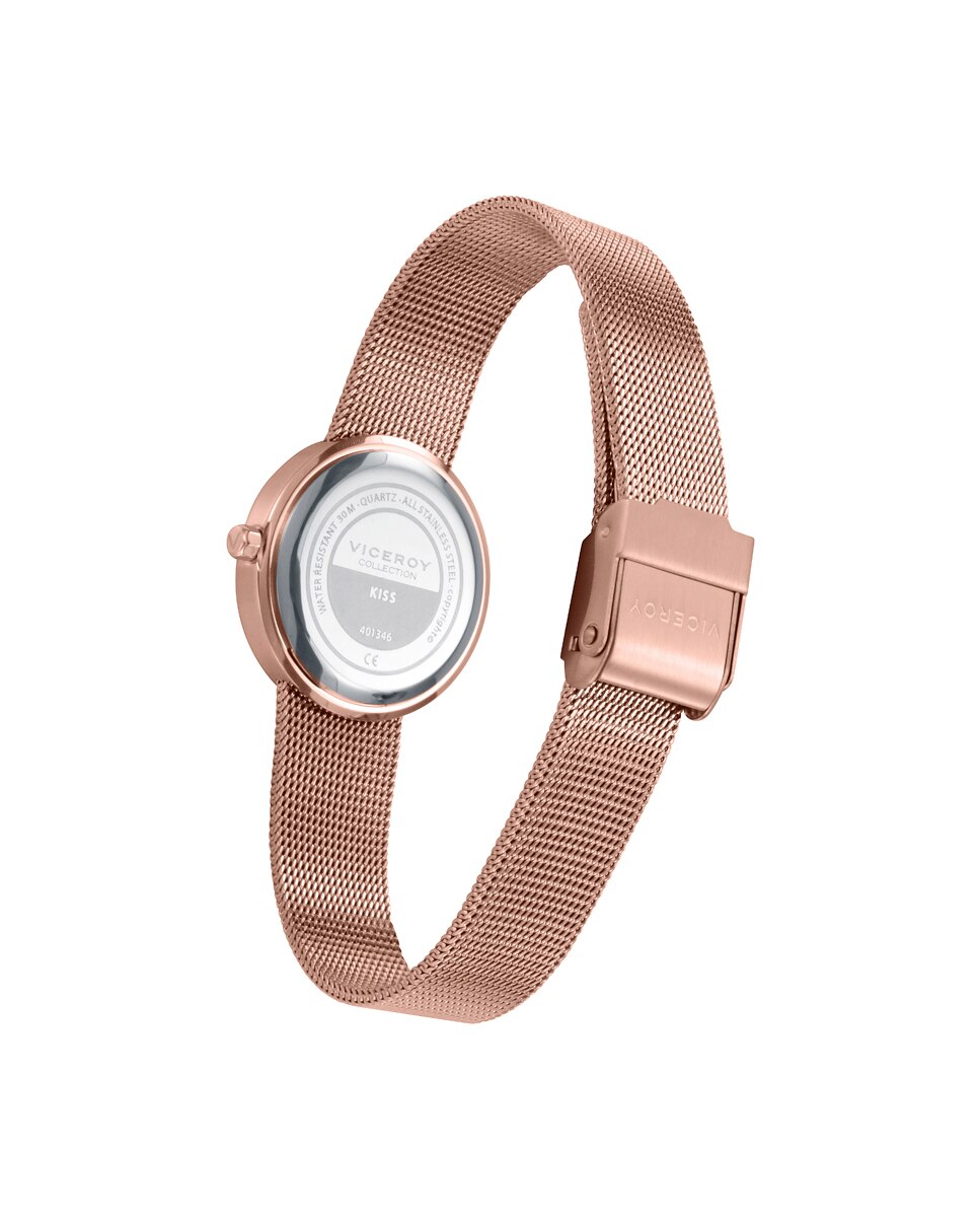 Reloj de mujer con caja y malla milanesa de acero ip rosa - Viceroy - Plateado Plateado-2