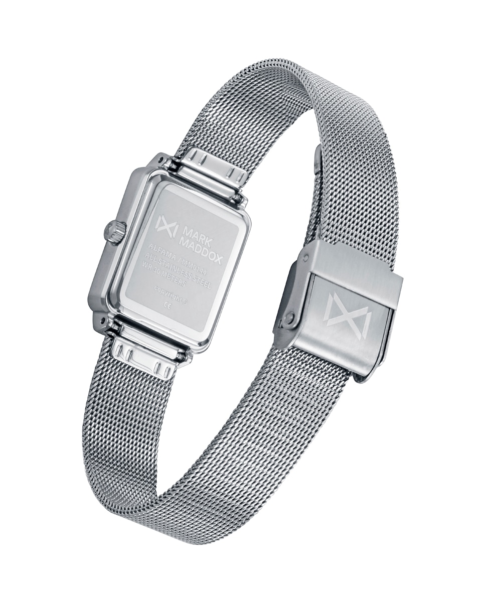 Reloj de mujer con caja y malla milanesa en acero - Mark Maddox - Plateado Plateado-2