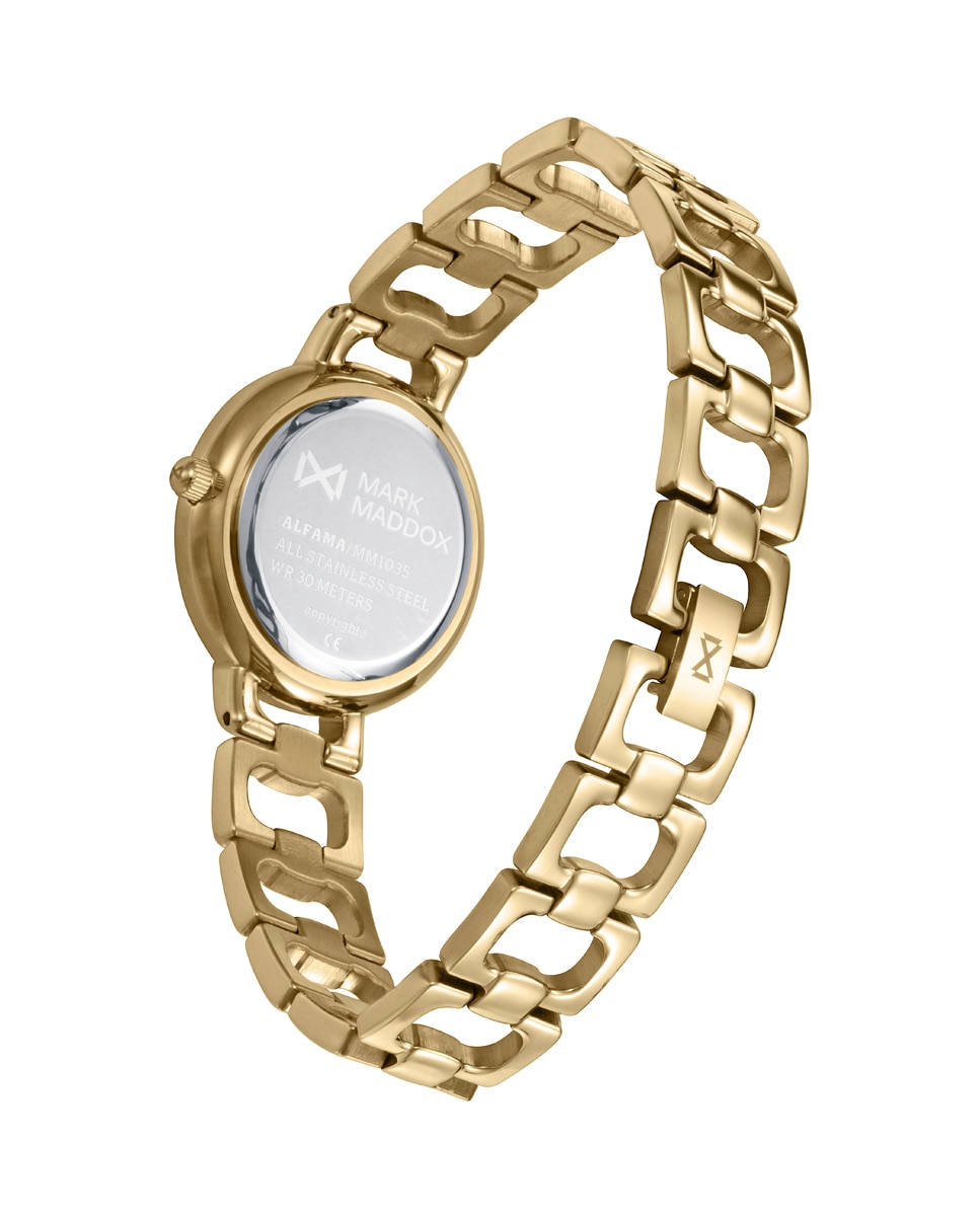 Reloj de mujer con caja y brazalete de acero ip dorado de acero - Mark Maddox - Dorado Dorado-2