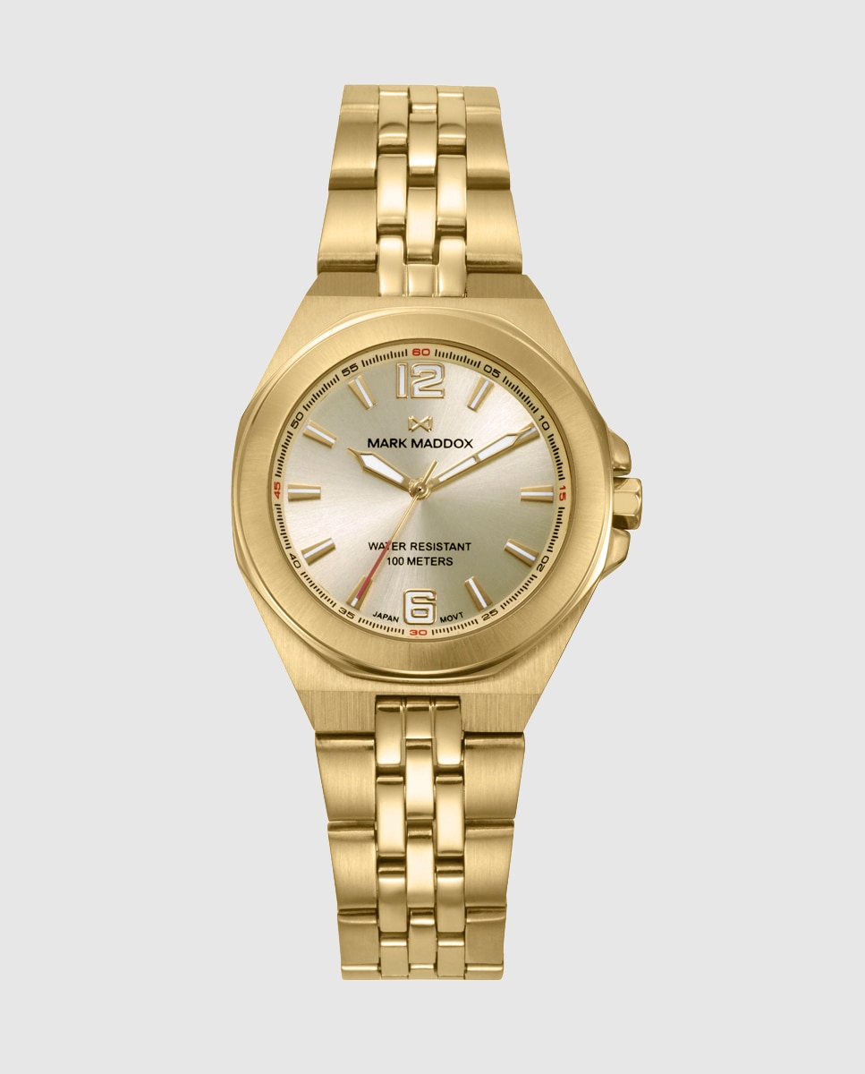 Reloj de mujer con caja y brazalete ip - Mark Maddox - Dorado Dorado-1