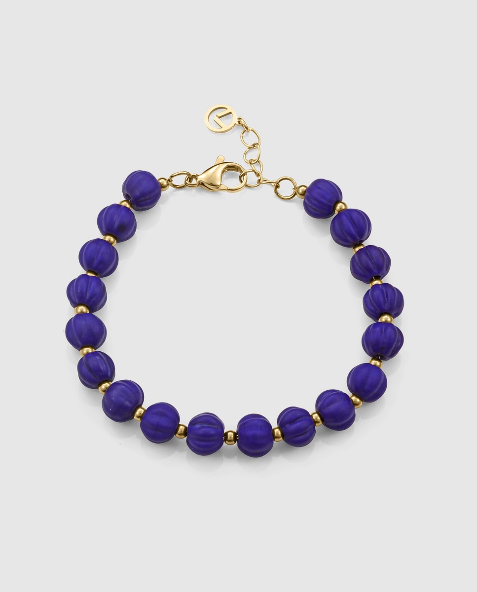 Pulsera de cadena de mujer chic de acero ip dorado y cristal - Viceroy - Azul Azul-1