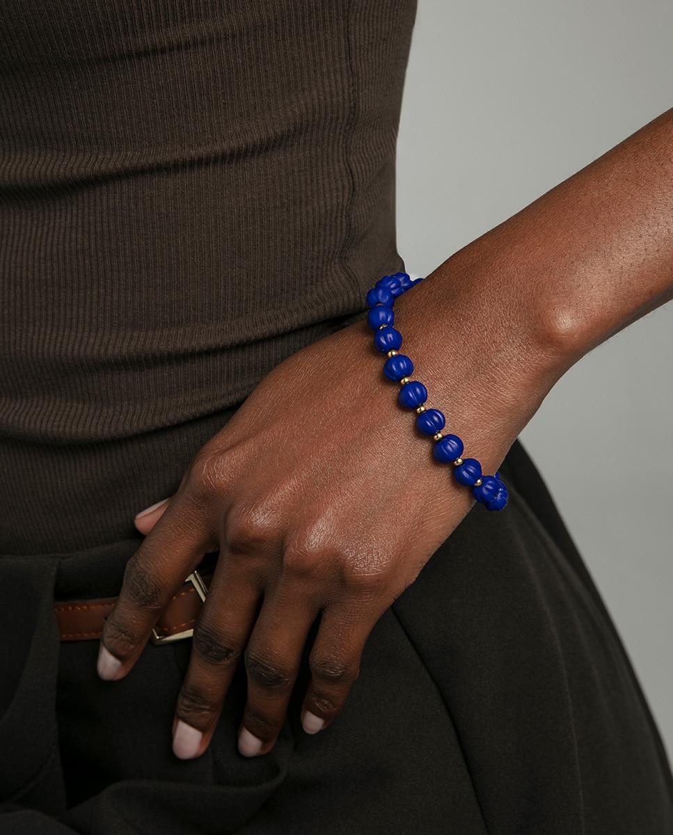 Pulsera de cadena de mujer chic de acero ip dorado y cristal - Viceroy - Azul Azul-2