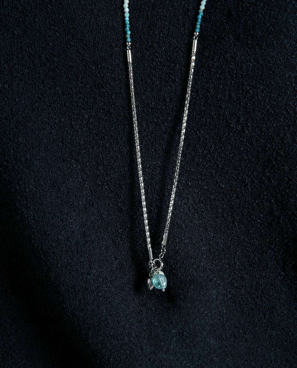 Collar de mujer air de acero ip dorado y cordón - Viceroy - Verde Verde-4