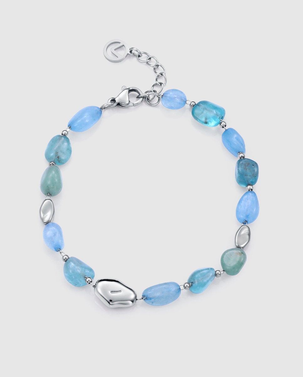 Pulsera de cadena de mujer chic de acero y piedras naturales - Viceroy - Verde Verde-1