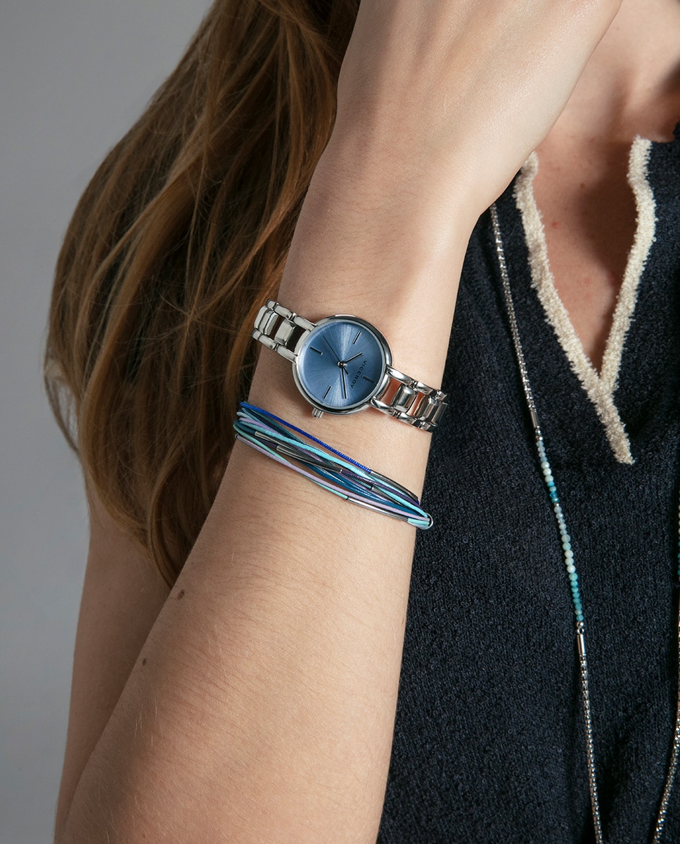 Pulsera de mujer chic de acero múltiple de piel - Viceroy - Azul Azul-2
