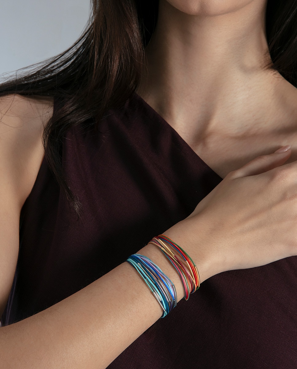 Pulsera de mujer chic de acero múltiple de piel - Viceroy - Azul Azul-4