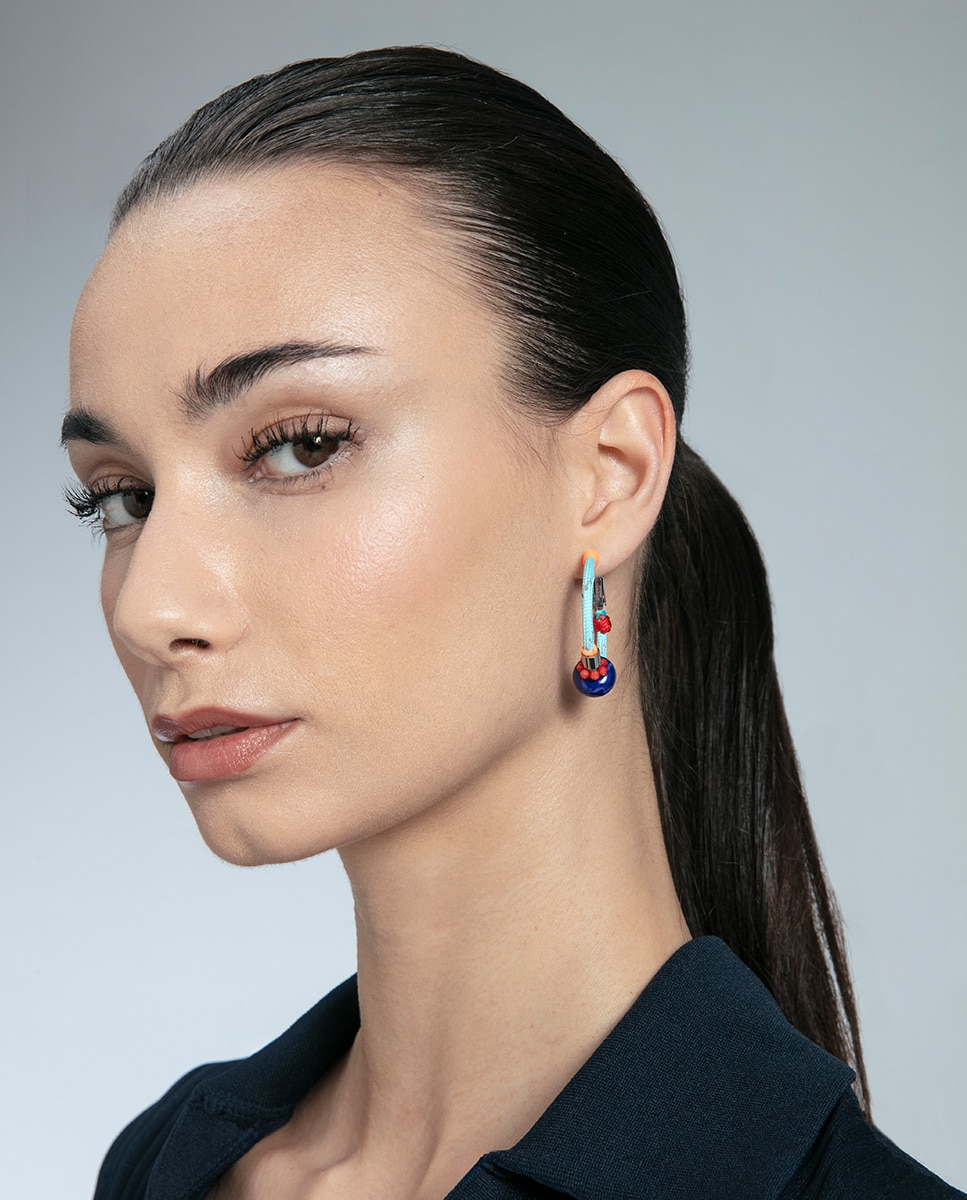Pendientes de mujer air de acero y cordón - Viceroy - Multicolor Multicolor-2