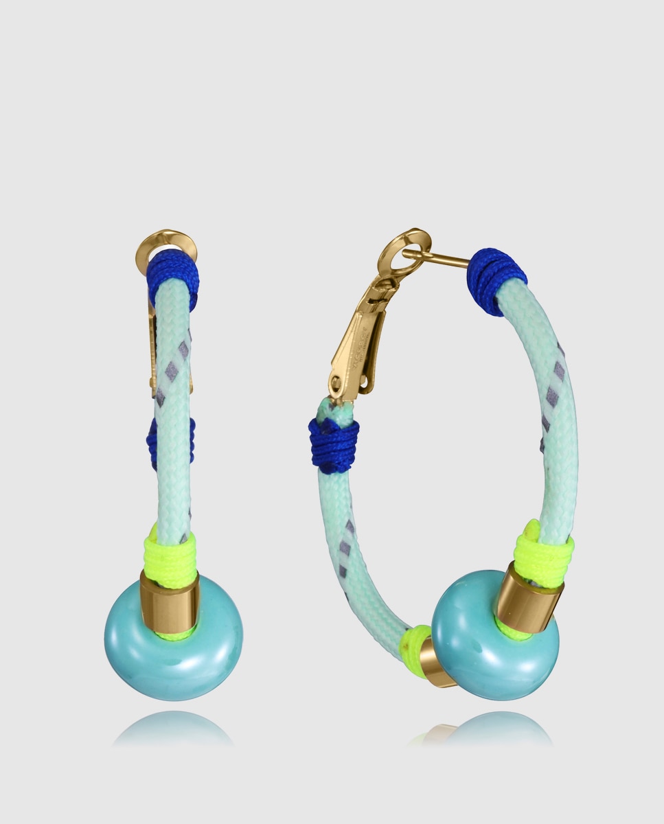 Pendientes de mujer air de acero ip dorado y cordón - Viceroy - Multicolor Multicolor-1