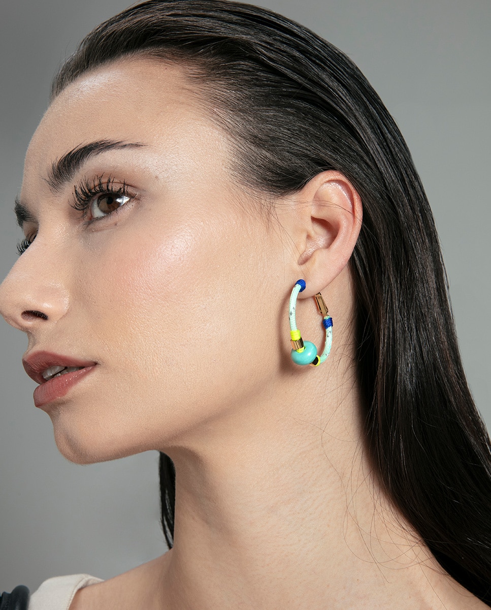 Pendientes de mujer air de acero ip dorado y cordón - Viceroy - Multicolor Multicolor-2