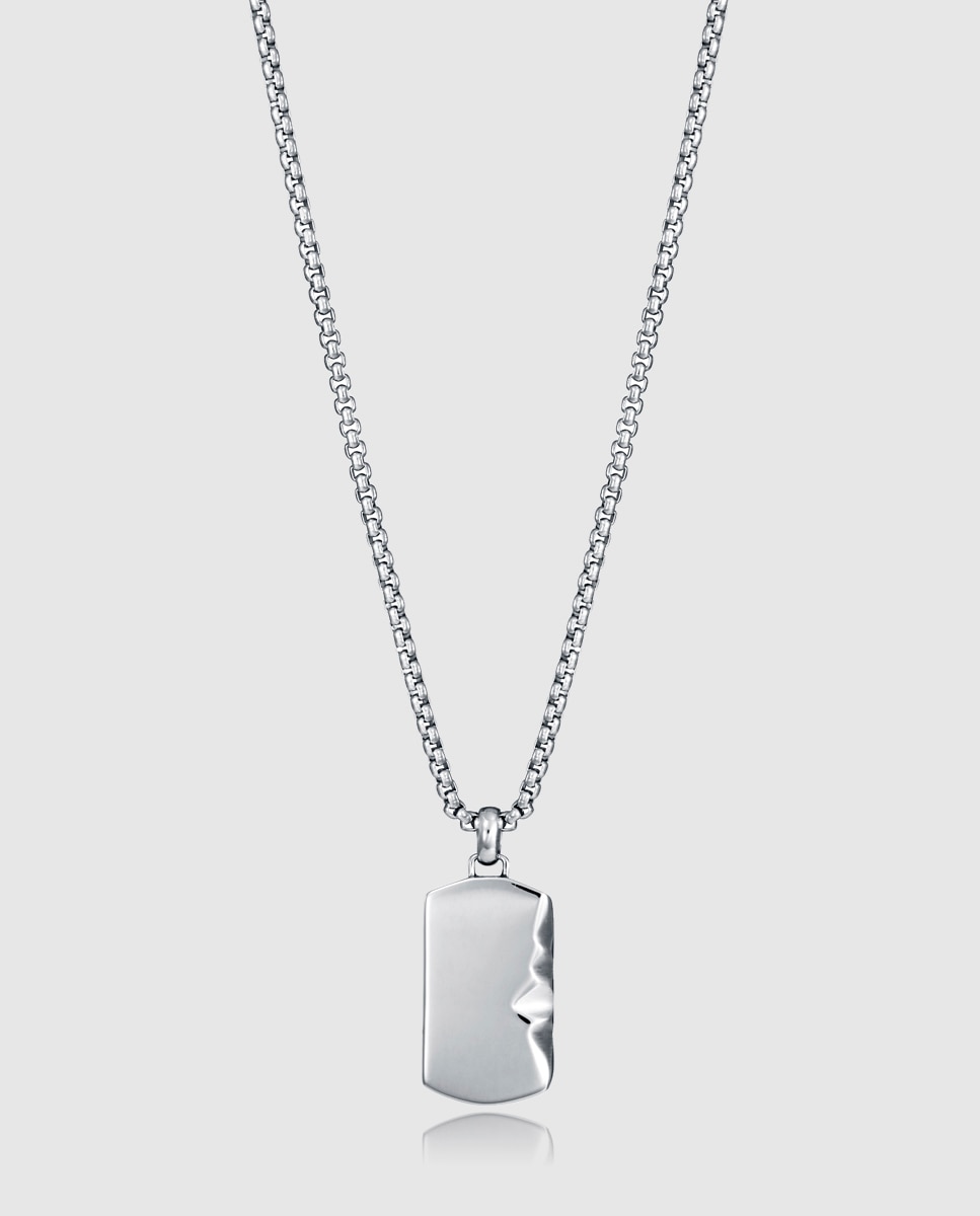 Imagen 0 de Cadena de hombre beat de acero Plateado