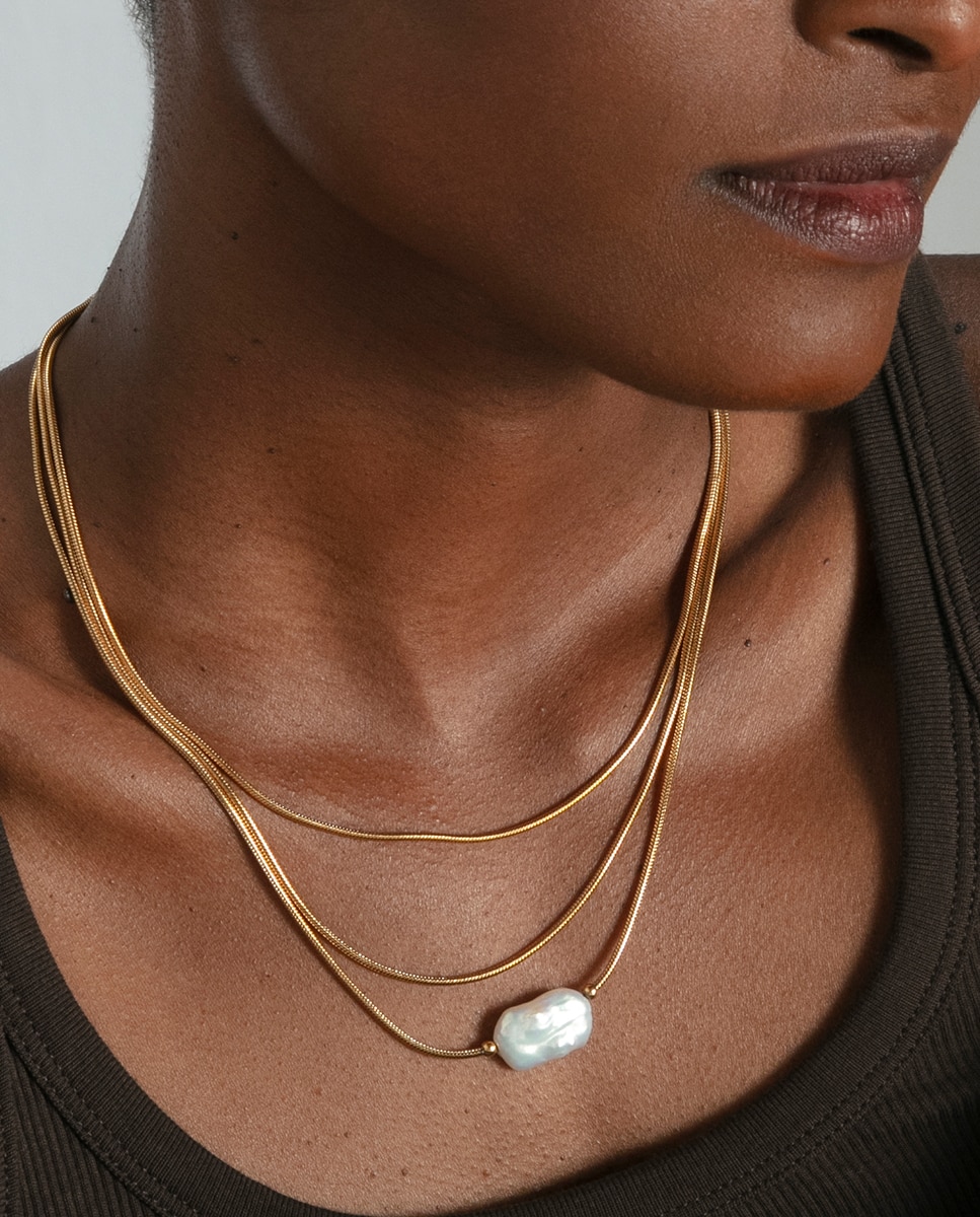 Imagen 3 de Collar de mujer chic de acero ip dorado múltiple - Viceroy - Dorado Dorado