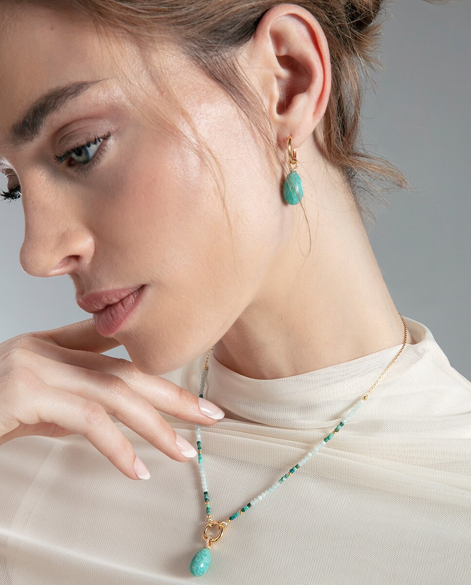 Collar de mujer elegant de primera ley con baño de oro - Viceroy - Verde Verde-4