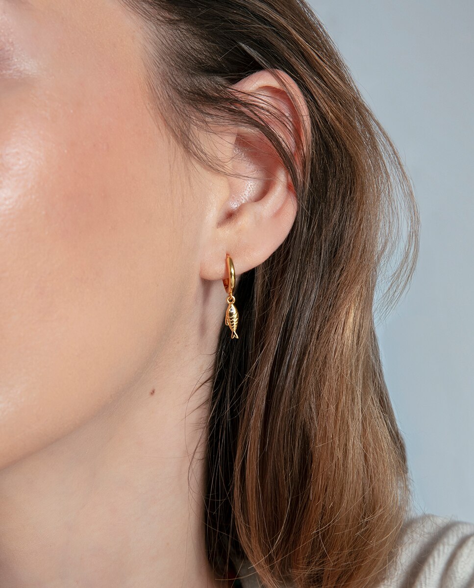 Pendientes de mujer trend de plata de primera ley con baño de oro - Viceroy - Dorado Dorado-2