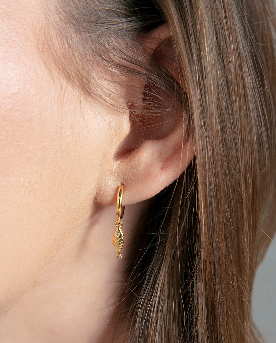 Pendientes de mujer trend de plata de primera ley con baño de oro - Viceroy - Dorado Dorado-4