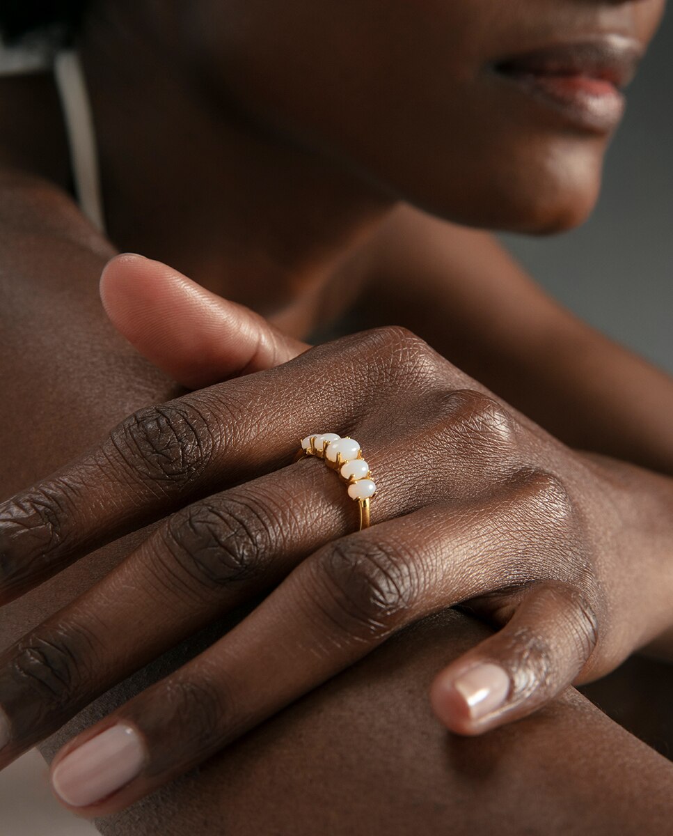 Imagen 4 de Anillo de mujer elegant de plata de primera ley con baño de oro - Viceroy - Blanco Blanco