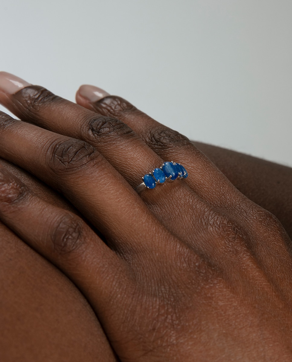Anillo de mujer elegant de plata de primera ley con baño de oro - Viceroy - Azul Azul-3