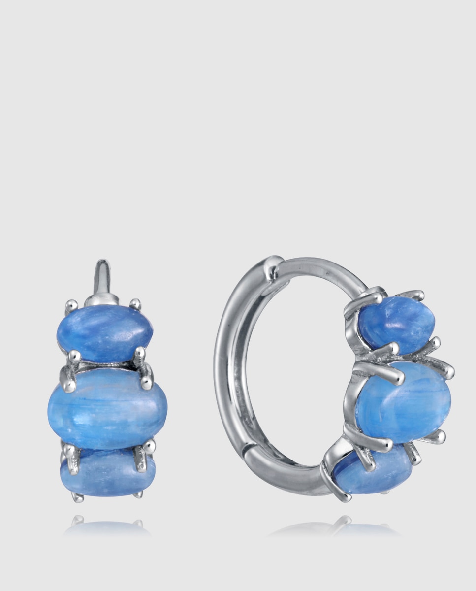 Pendientes de mujer elegant de plata de primera ley con baño de oro - Viceroy - Azul Azul-1