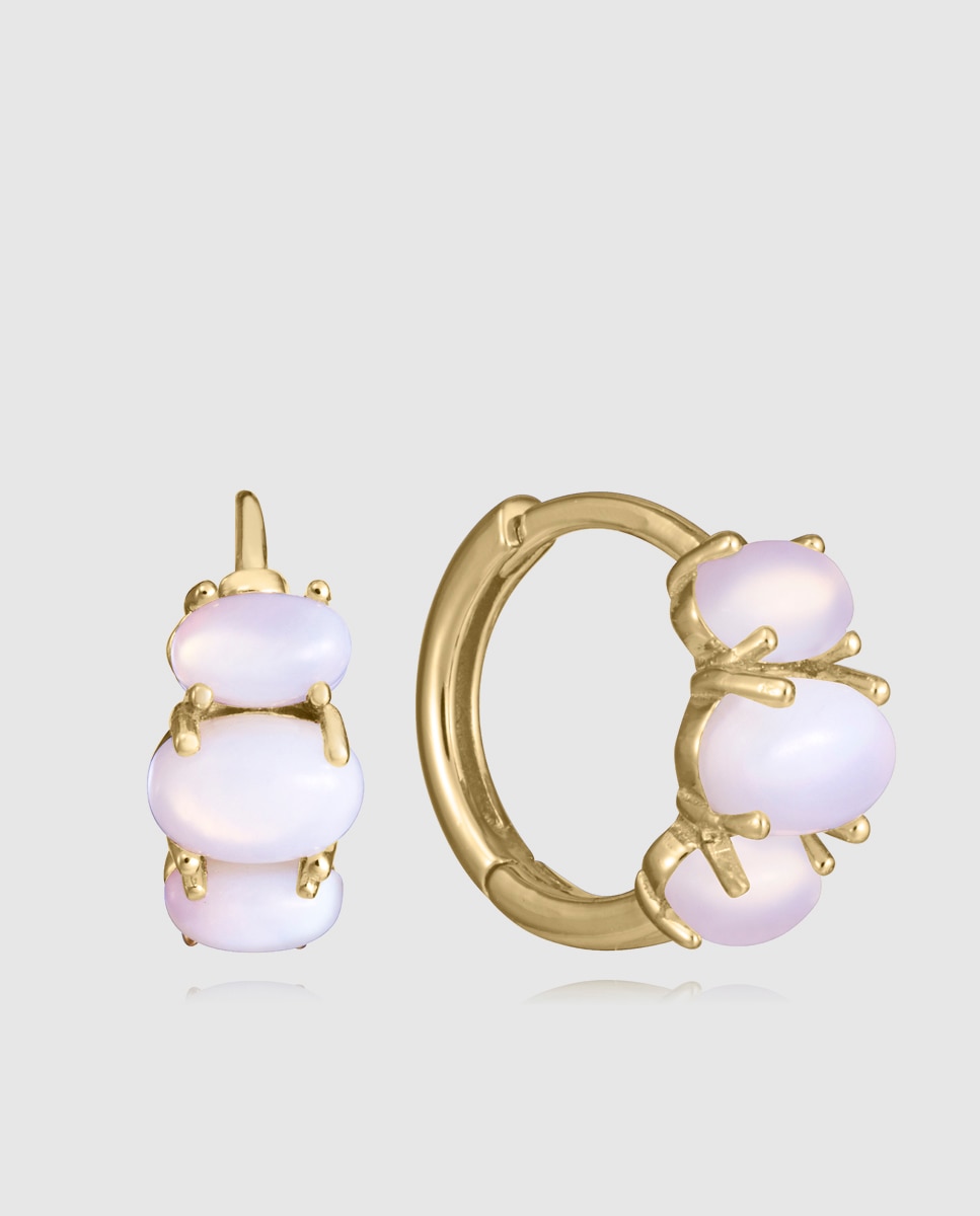 Pendientes de mujer elegant de plata de primera ley con baño de oro - Viceroy - Blanco Blanco-1