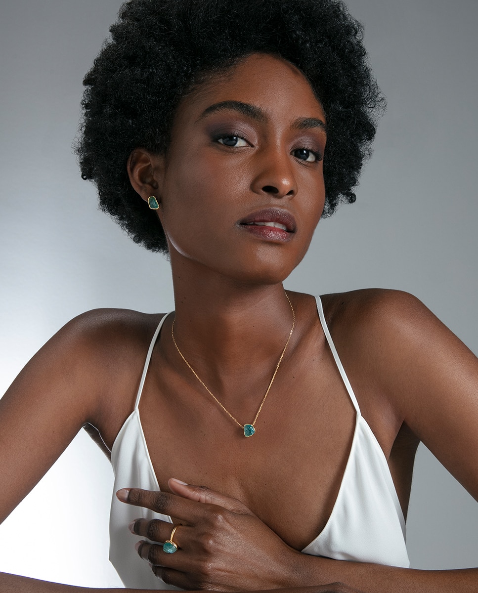 Pendientes de mujer elegant de plata de primera ley con baño de oro - Viceroy - Azul Azul-4