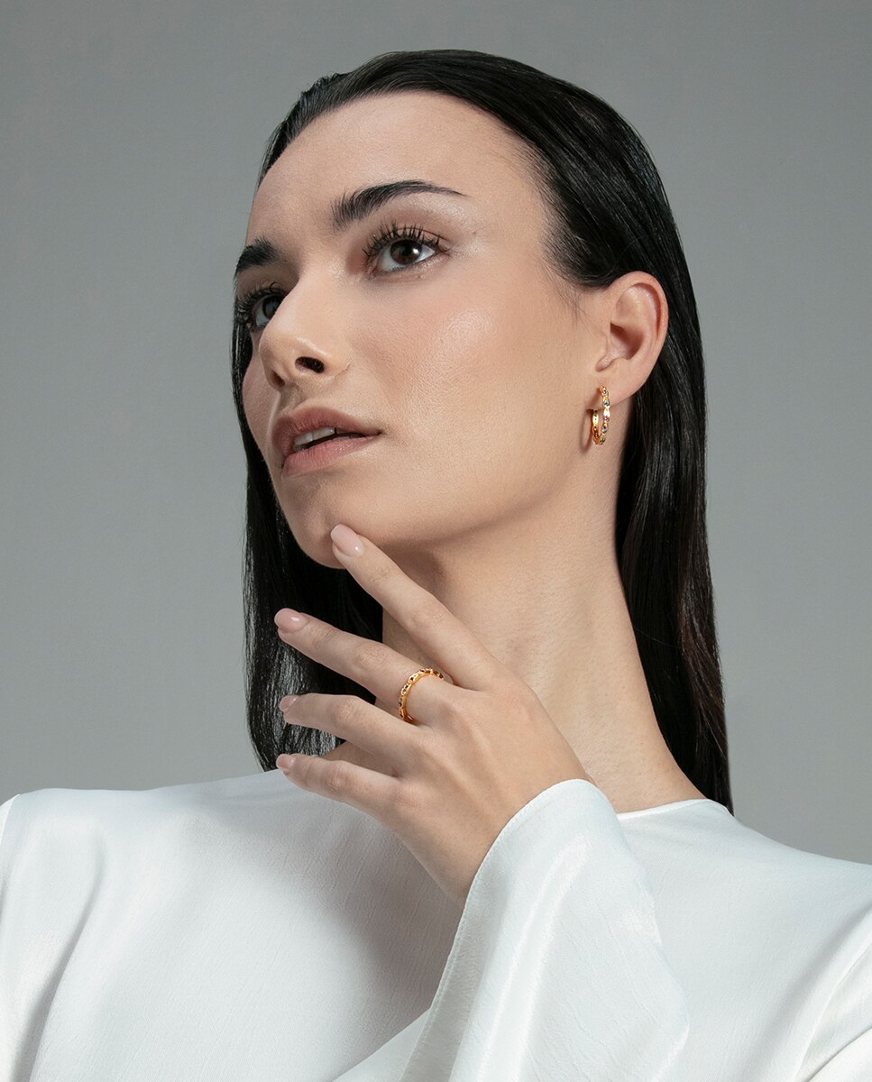 Pendientes de mujer trend de plata de primera ley con baño de oro - Viceroy - Multicolor Multicolor-4