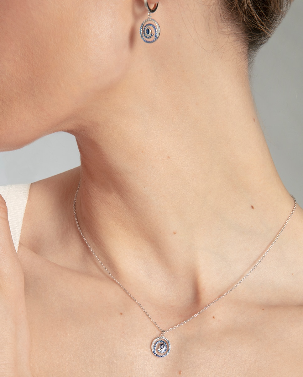 Collar de mujer elegant de plata de primera ley con baño de rodio - Viceroy - Azul Azul-2