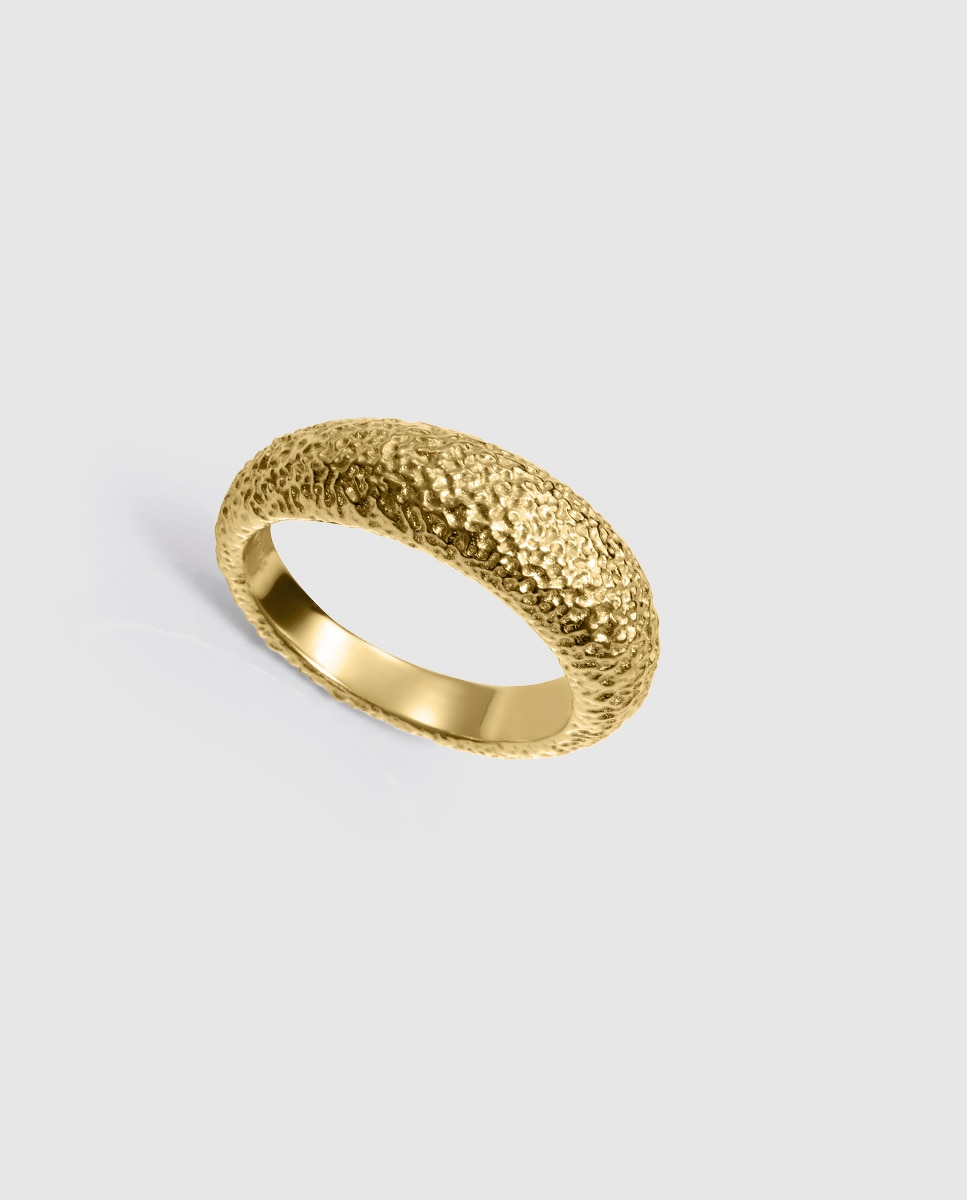 Imagen 0 de Anillo de mujer elegant de plata de primera ley con baño de oro Dorado