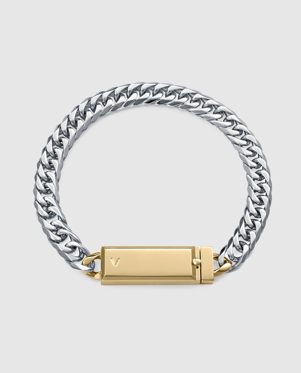 Imagen 0 de Pulsera de hombre colección abraham mateo de acero cadena Multicolor