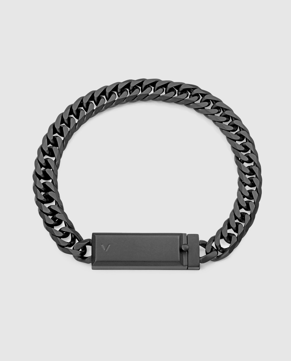 Imagen 0 de Pulsera de hombre colección abraham mateo de acero ip negro cadena Negro