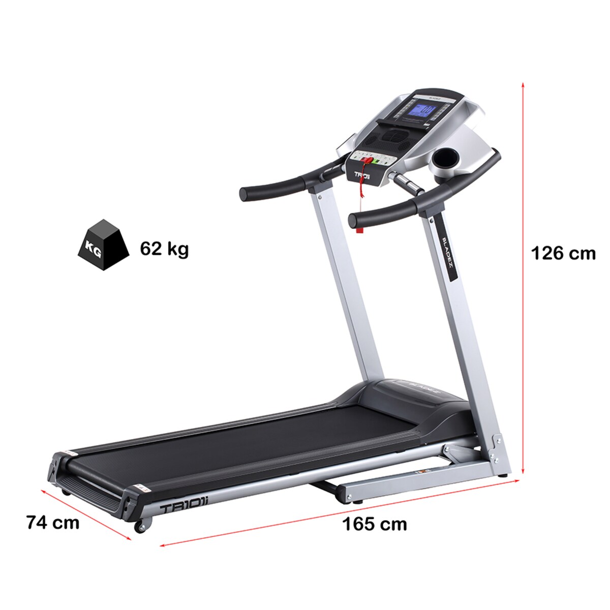 Cinta de correr TR101i Bladez Fitness Gris-4