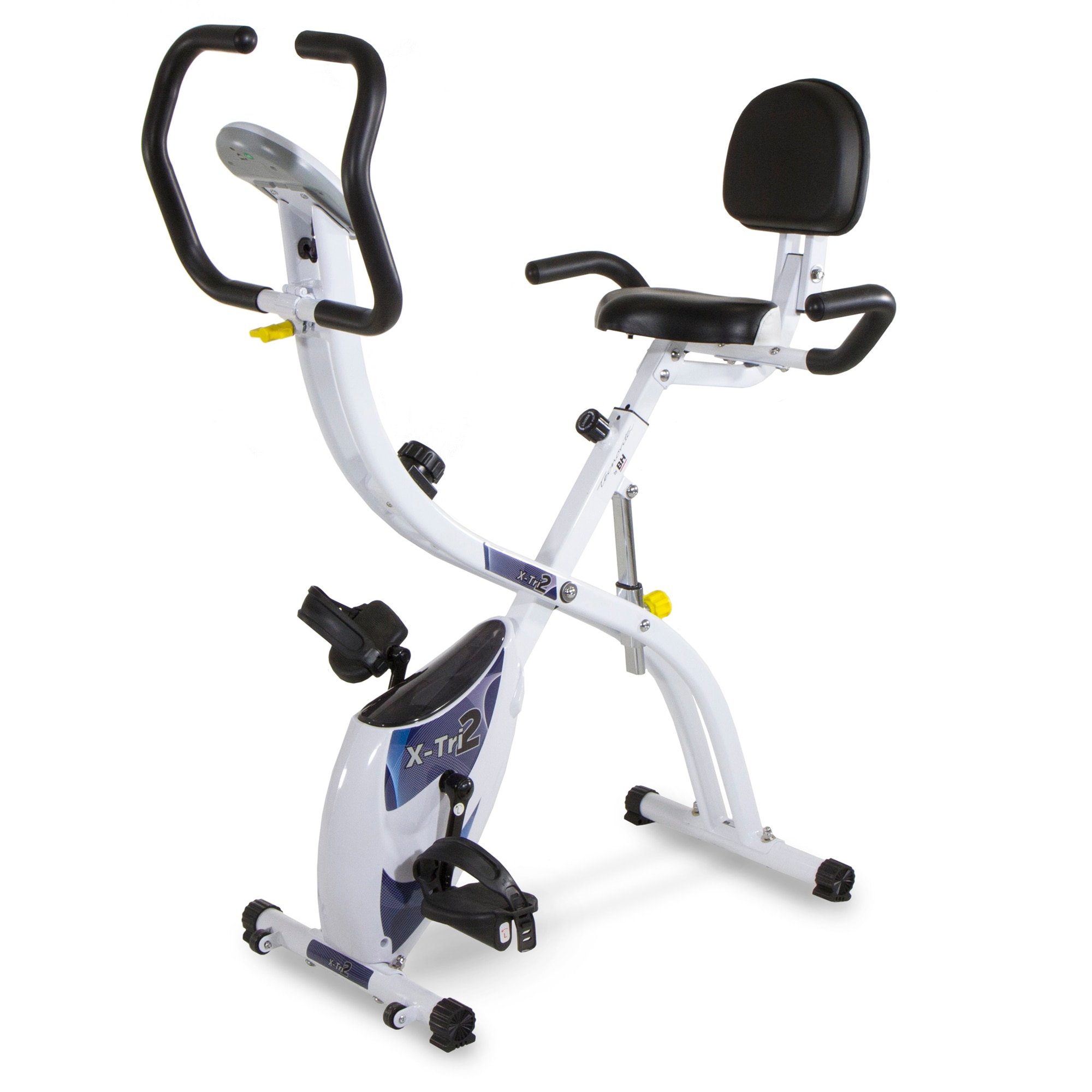 Bicicleta estática X Tri 2 YF910H 3 posiciones + soporte tablet/smartphone con envío gratis, montaje profesional opcional con cargo - Blanco Blanco-2