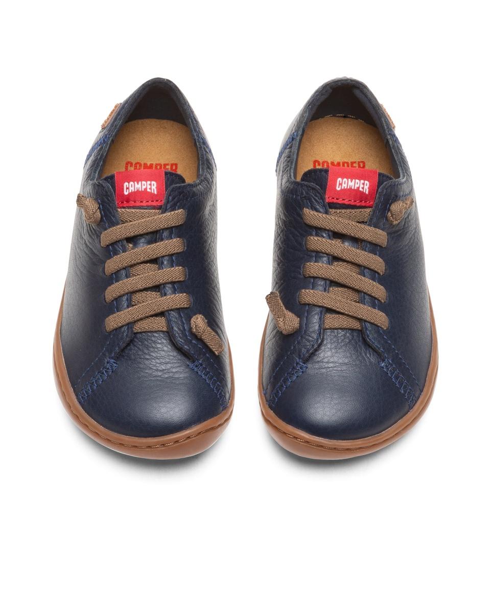 Zapatillas de piel de niña peu cami con cordones - Camper - Azul marino Azul marino-3
