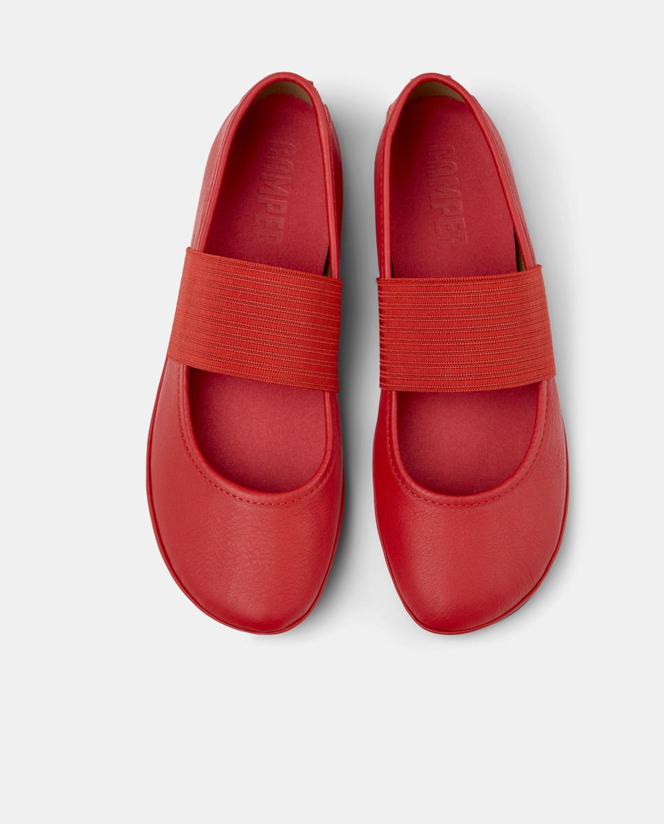 Bailarinas planas de mujer right nina de piel - Camper - Rojo Rojo-3