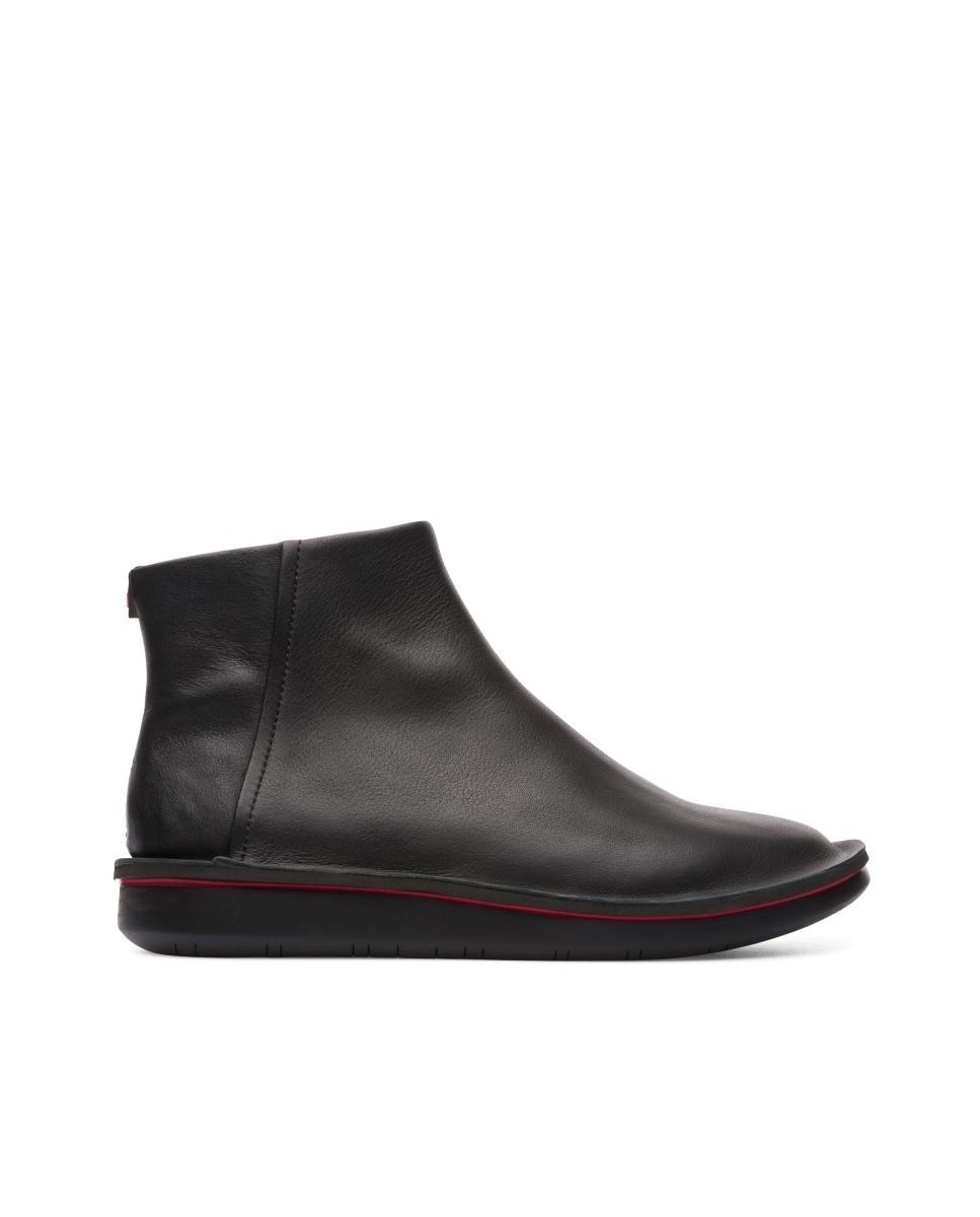 Botines de mujer Camper de piel con cuña en - Negro Negro-1