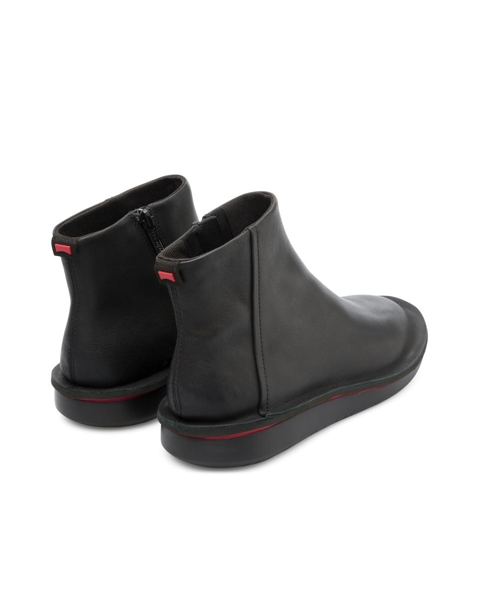 Botines de mujer Camper de piel con cuña en - Negro Negro-4