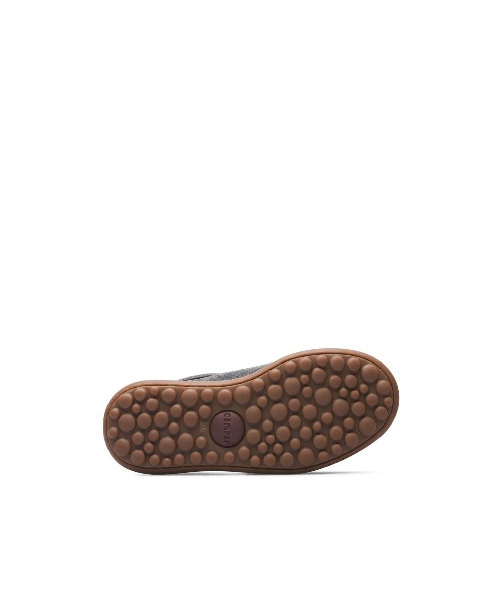 Zapatillas de piel de niño lisas con doble cierre adherente - Camper - Azul marino Azul marino-3